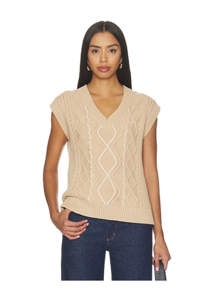 Varley Benedetta Knit Top in Taupe. Size S. Also in XXS, XS, M, L, XL.