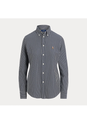 Striped Knit Oxford Cotton Shirt