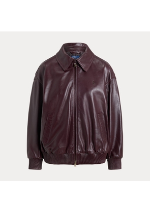 Leather Bubble Zip Jacket