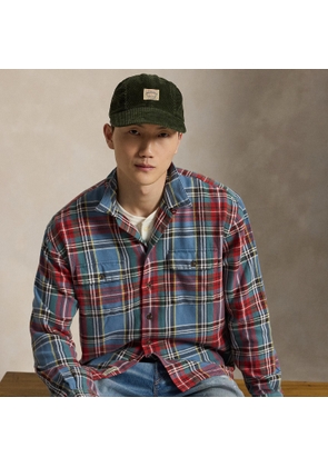 Classic Fit Plaid Flannel Camp Shirt