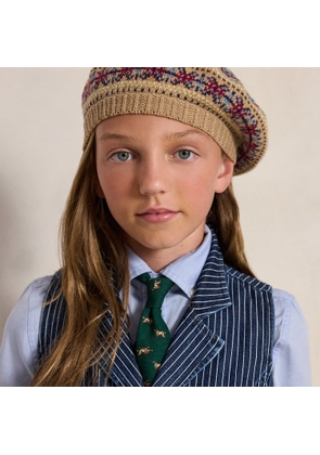 Fair Isle Cotton-Wool Beret