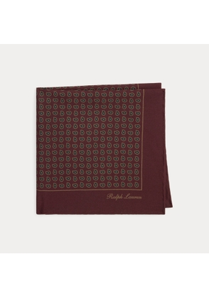 Pine-Print Silk Pocket Square