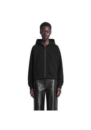 Technical Cotton Zip-Up Hoodie