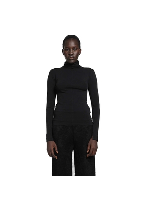 Stretch Cotton Modal Turtleneck Top