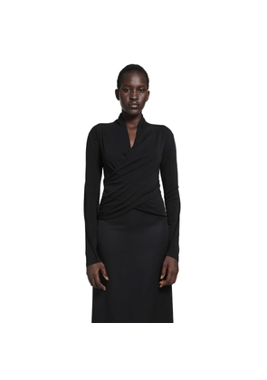 Stretch Cotton Modal Wrap Top