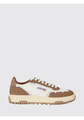 AUTRY Wildpace Low Leather and Mesh Sneakers with Contrast Logo and Serrated Sole