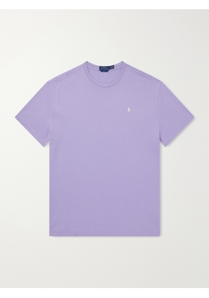 Polo Ralph Lauren - Logo-Embroidered Cotton-Jersey T-Shirt - Men - Purple - XS