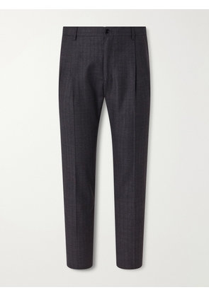 Dolce&Gabbana - Straight-Leg Pleated Pinstriped Virgin Wool Trousers - Men - Gray - IT 46