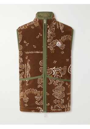 Moncler - Logo-Appliquéd Teddy-Jacquard Vest - Men - Brown - S
