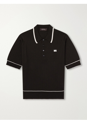Wales Bonner - Blessings Logo-Embroidered Merino Wool Polo Shirt - Men - Brown - S