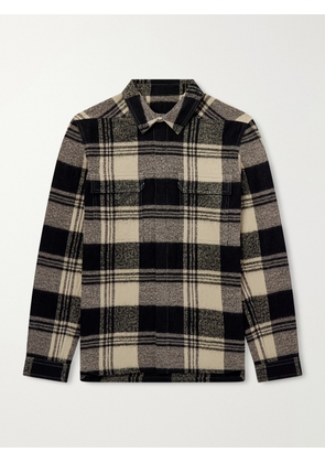 Rick Owens - Checked Cotton and Wool-Blend Flannel Overshirt - Men - Gray - IT 46