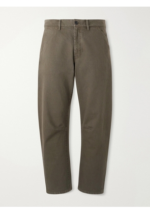 Nili Lotan - Emir Straight-Leg Cotton-Blend Twill Trousers - Men - Brown - UK/US 30