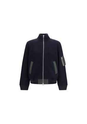 Sacai Blue Wool Oves Aries Sweatshirt - 1