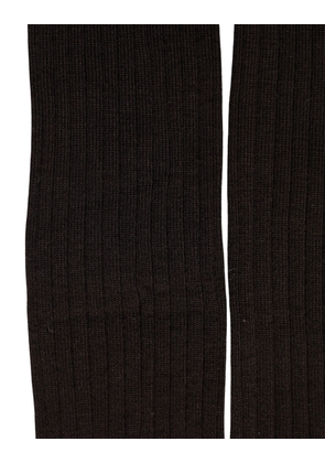 Dolce & Gabbana Black Wool Tights Stocking Pantyhose One Size Socks