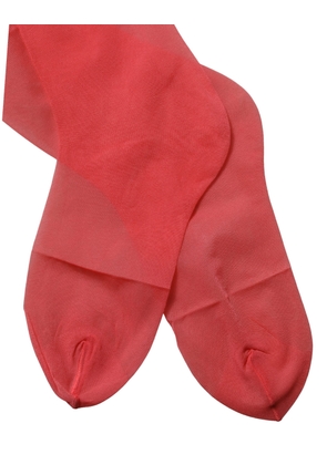 Dolce & Gabbana Red Nylon Mesh Sheer Calf Long Accessory Socks - M