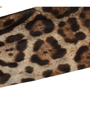Dolce & Gabbana Brown Leopard Nylon Tights Stocking Pantyhose Socks - M