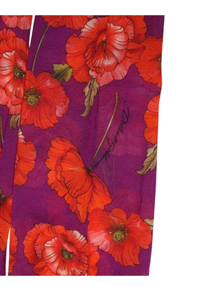Dolce & Gabbana Purple Nylon Floral Print Tights Stockings Socks - S