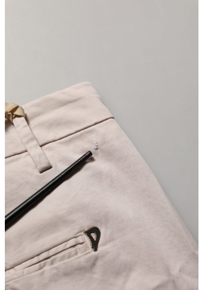 Dondup Beige Low Waist Tapered Women Cropped Trousers Pants - W30