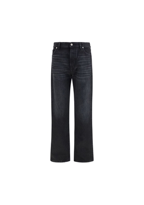 Fendi Black Cotton Straight-Leg Jeans - W32