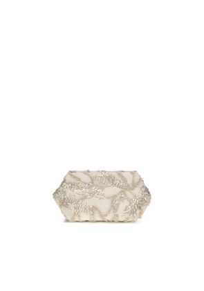 Brunello Cucinelli Beige Silk Clutch Bag