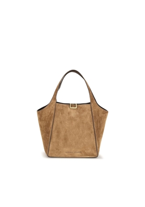 Brunello Cucinelli Beige Calf Leather Bos Taurus Backet Bag