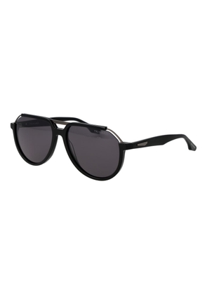 Trussardi Black Acetate & Stainless Steel Sunglasses