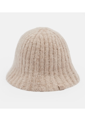 Brunello Cucinelli Sequined cashmere-blend bucket hat