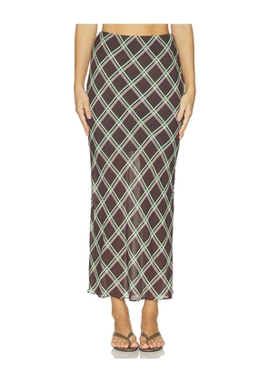 ALIGNE Yvonne Check Maxi Skirt in Multi. Size 0. Also in 2, 4, 6, 8, 10, 12.