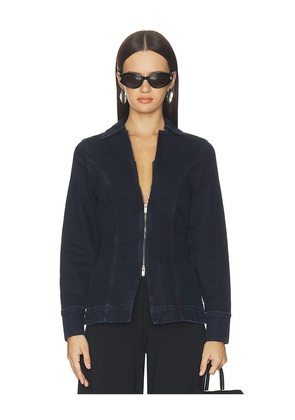ALIGNE Tilly Denim Zip Jacket in Blue. Size 0. Also in 2, 4, 6, 8, 10.