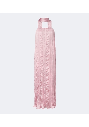 Posse Esme scarf-detail crinkled maxi dress