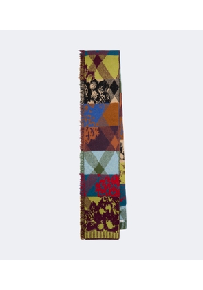 Dries Van Noten Jacquard wool-blend scarf