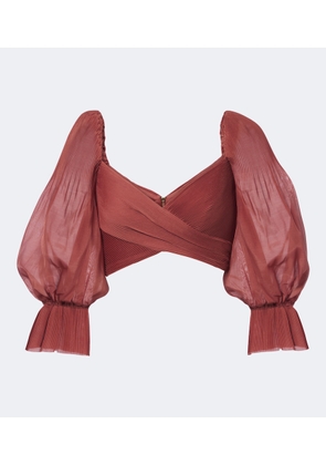 Zimmermann Pleated cropped top