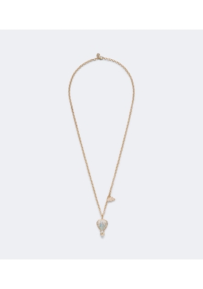 Sydney Evan Hot Air Balloon and Cloud 14kt gold chain necklace with aquamarine and diamonds