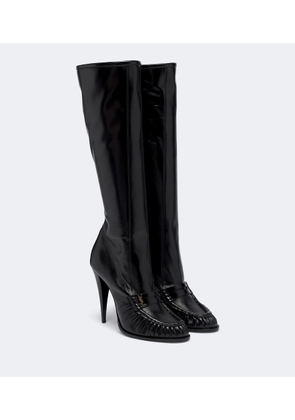 Saint Laurent Le Loafer leather knee-high boots