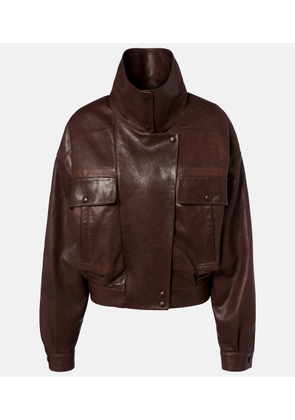 Saint Laurent Leather bomber jacket