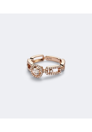 Messika Move Link 18kt rose gold ring with diamonds