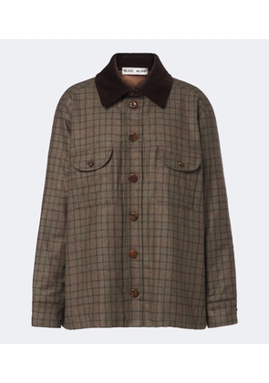 Blaze Milano Olmida Berber checked wool and cashmere jacket