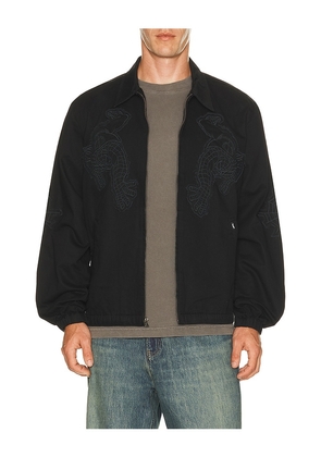 HUF x Spider-Man Work Jacket in Black. Size S. Also in M, L, XL/1X.