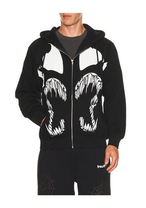 HUF x Spider-Man Symbiosis Full Zip Hoodie in Black. Size S. Also in M, L, XL/1X.