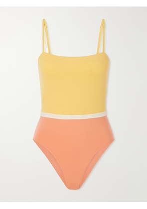 Eres - Granita Color-block Stretch Swimsuit - Yellow - FR 36,FR 38,FR 40,FR 42,FR 44,FR 46,FR 48