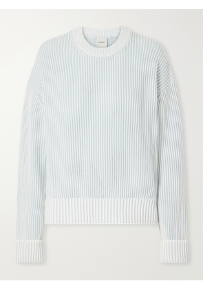 Varley - Seymour Two-tone Cotton-knitted Sweater - Blue - x small,small,medium,large,x large