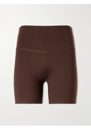 Varley - Freesoft High-rise Stretch-jersey Shorts - Brown - xx small,x small,small,medium,large,x large
