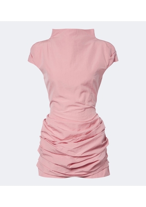 Magda Butrym Draped cotton and silk minidress