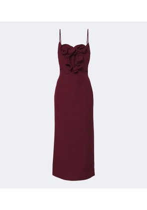 Magda Butrym Floral-applique cotton and silk midi dress
