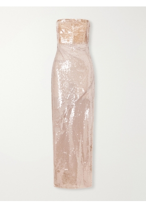 Galvan - Moonlight Strapless Sequined Tulle Gown - Neutrals - FR 34,FR 36,FR 38,FR 40,FR 42