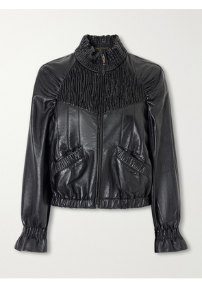 Chloé - Shirred Leather Jacket - Black - FR 34,FR 36,FR 38,FR 40