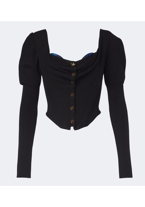 Vivienne Westwood Bea knitted cotton and cashmere cardigan