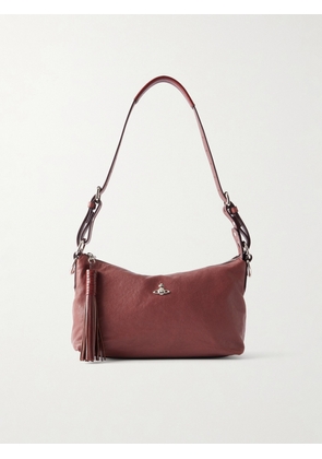 Vivienne Westwood - Emma Orb-detailed Leather Shoulder Bag - Brown - One size