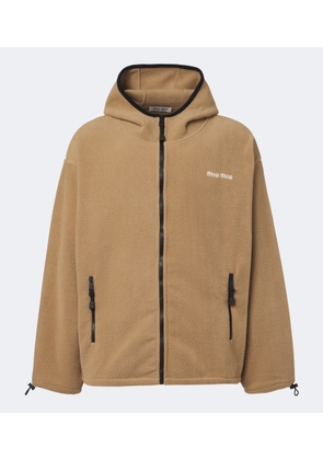 Miu Miu Hooded fleece jacket