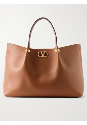 Valentino Garavani - Vlogo Signature Studded Leather Tote - Brown - One size